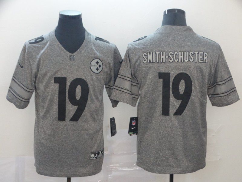 Men Pittsburgh Steelers #19 Smith-Schuster Gray Nike Vapor Untouchable Stitched Gridiron Limited NFL Jerseys->pittsburgh steelers->NFL Jersey